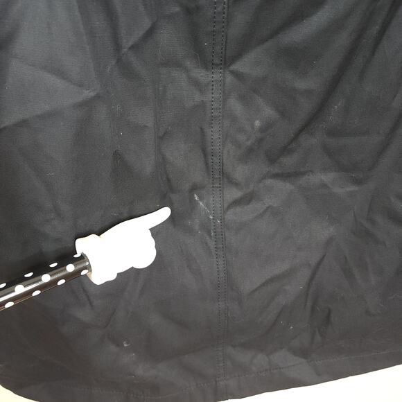 ASOS Faux Fur Hood Drawstring Parka Coat in Black Size 6 - Picture 10 of 15